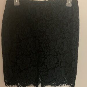 Banana Republic Dark Navy Lace Detail Skirt